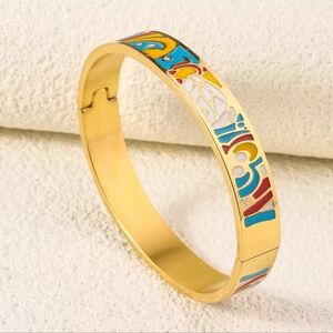 Multicolor Enamel Gold Bracelet